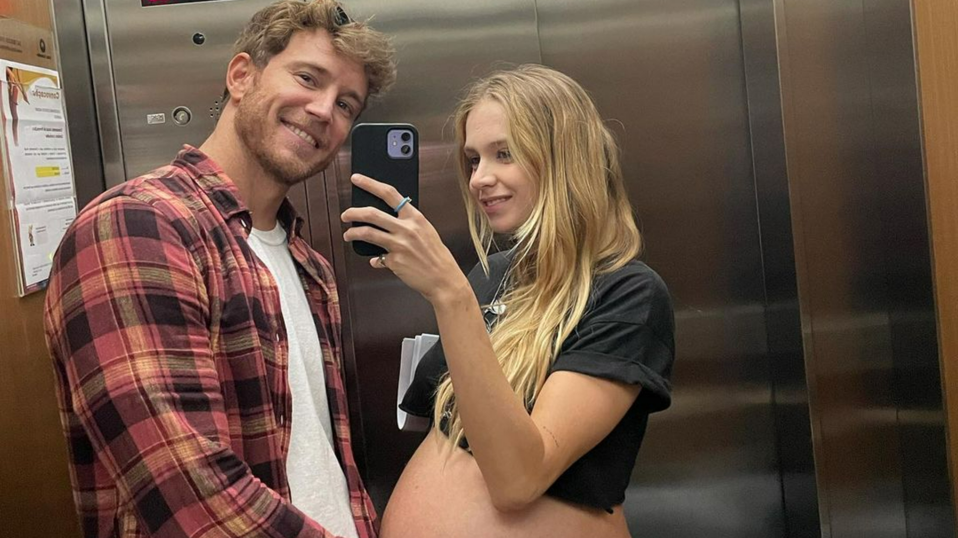 Isabella Scherer exibe barrigão na reta final da gravidez ao seu fotografada pelo namorado: ”Nós 3 pelo olhar do papai”