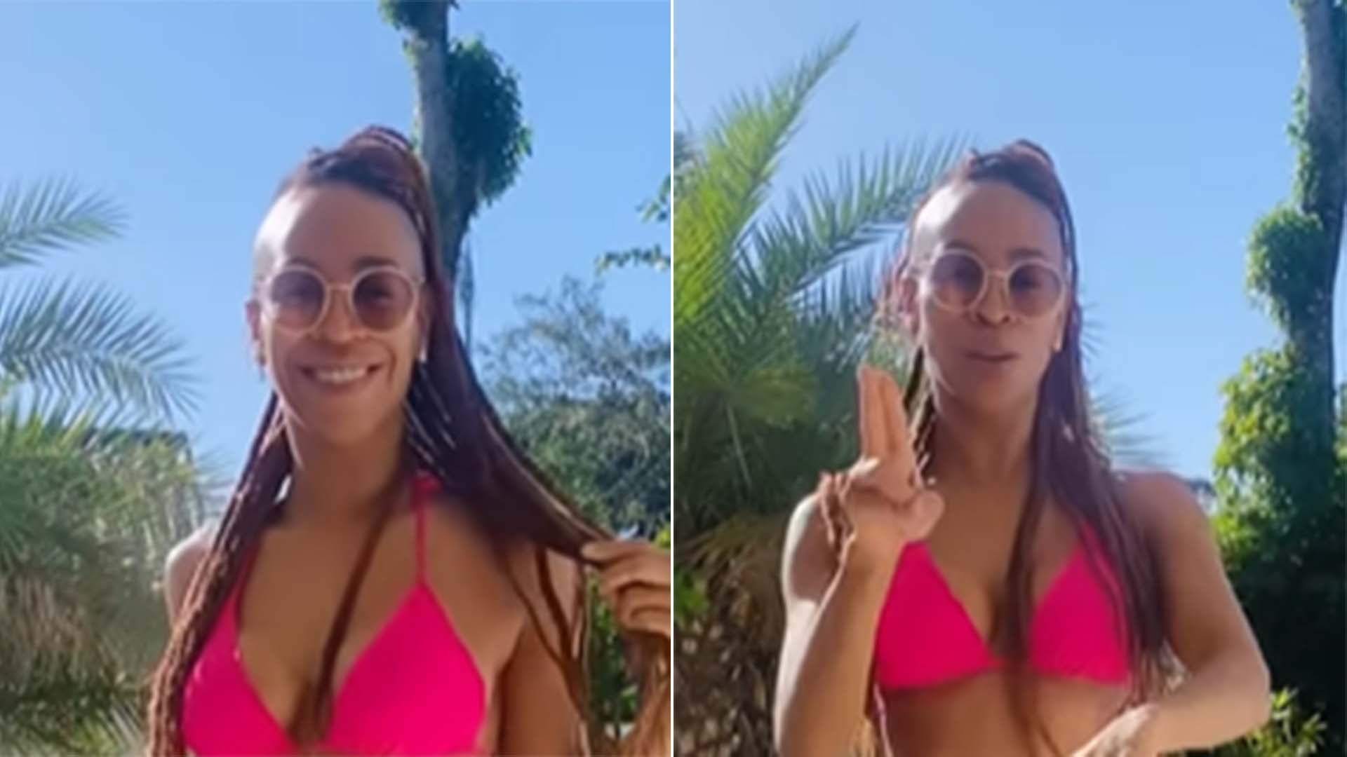 De biquíni, Karol Conká exibe corpão em novo vídeo
