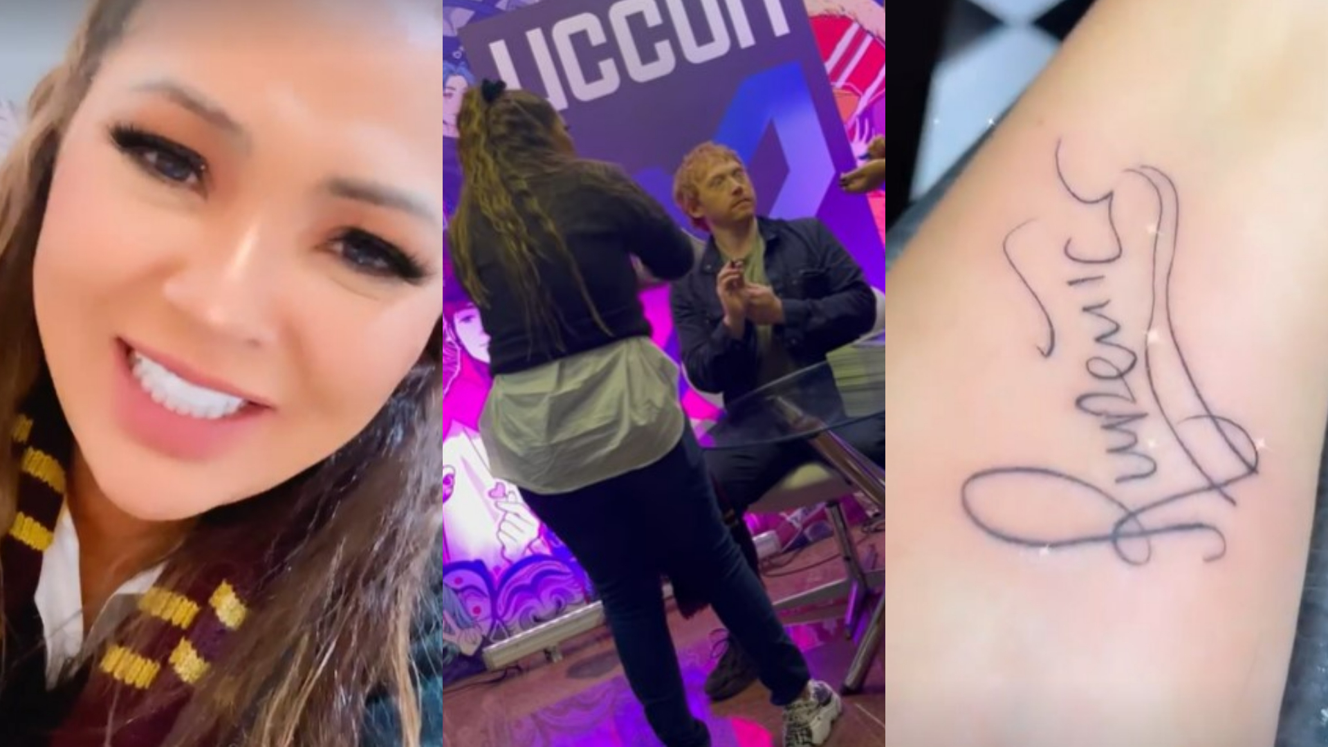 Mãe de Lexa se emociona ao conseguir autógrafo de Rupert Grint, de Harry Potter: ”Vou tatuar”