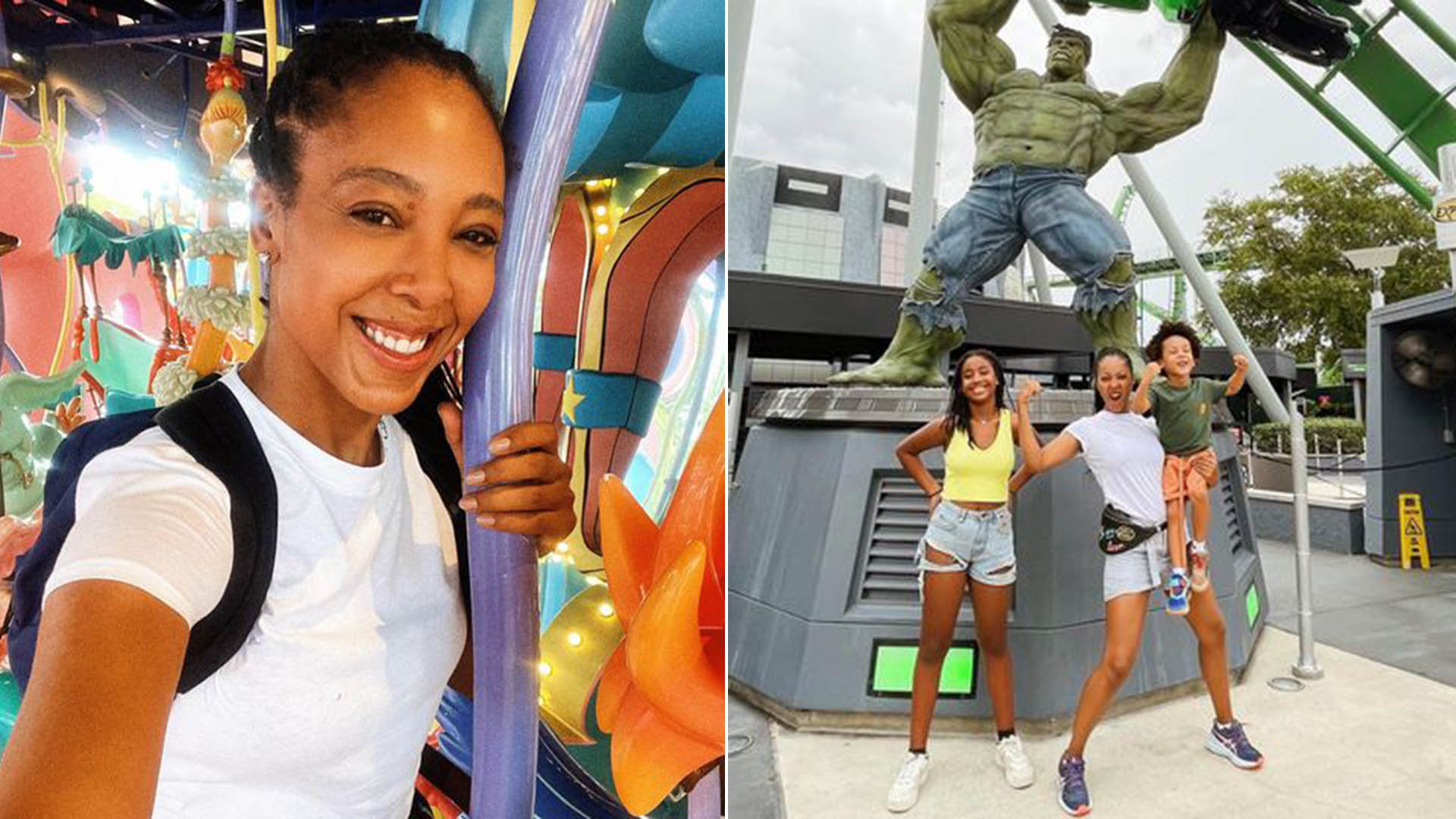 Negra Li curte as férias em Orlando com os dois filhos