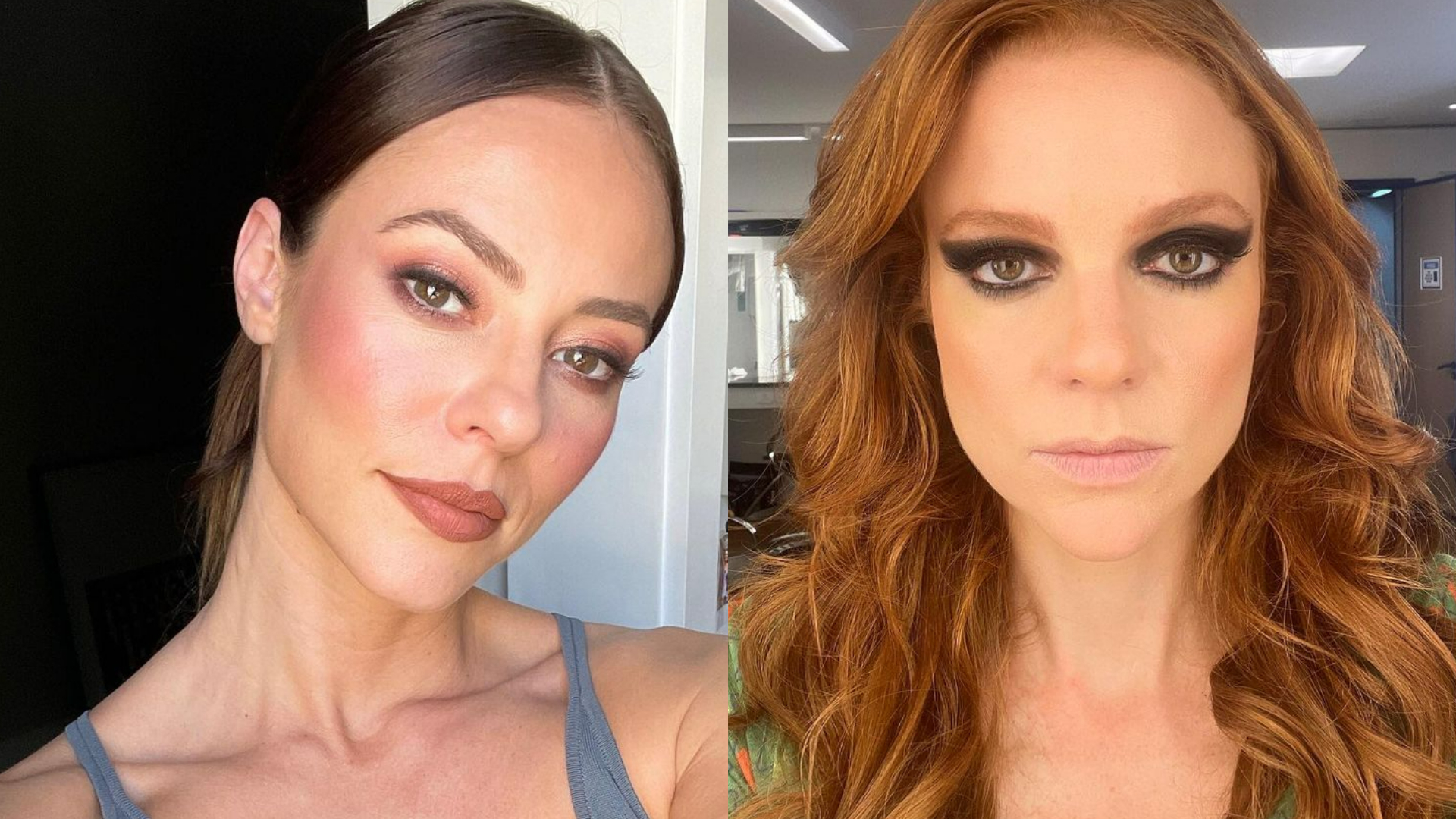 Paolla Oliveira surge ao lado de Maria Eduarda de Carvalho nos bastidores de ‘Cara e Coragem’