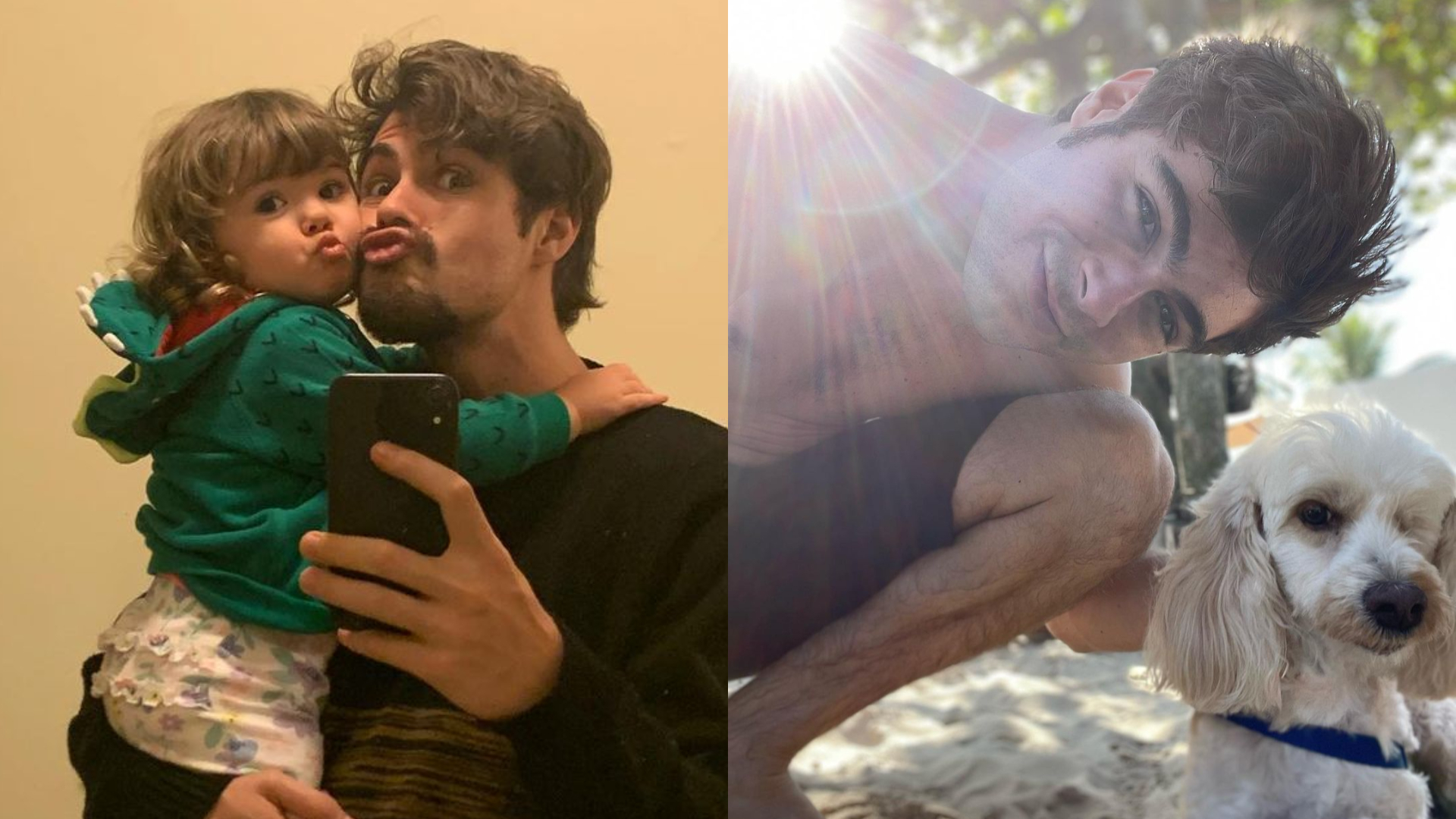 Rafa Vitti flagra cena fofíssima da filha, Clara Maria, com o cachorrinho da família
