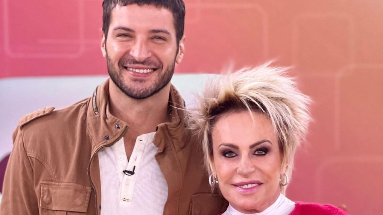 Ana Maria Braga posta fotos com Leandro Lima no Mais Você: ”Que delícia de bate papo”
