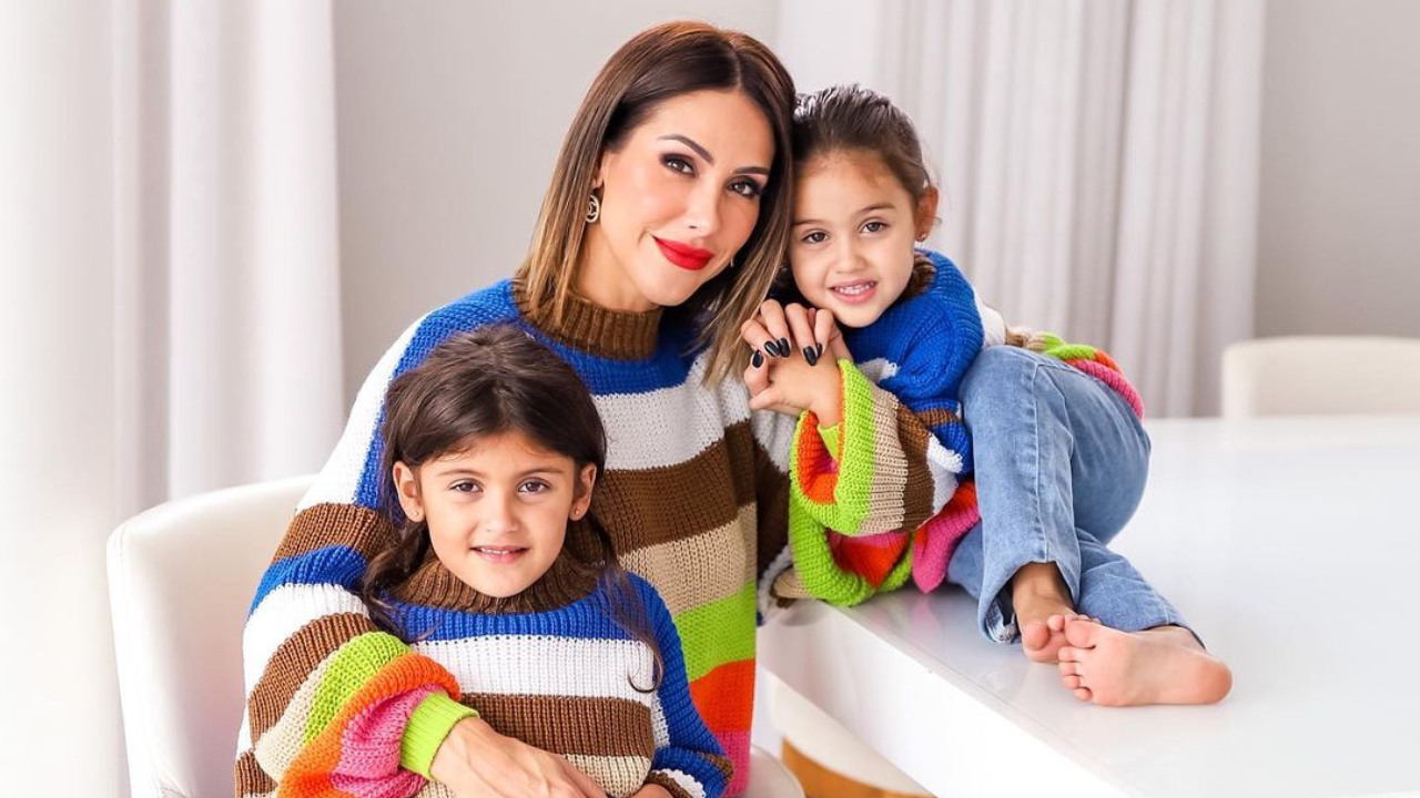 Herdeiras de Bella Falconi são flagradas na natureza e a mãe dispara: ”Não lembro da vida antes delas”