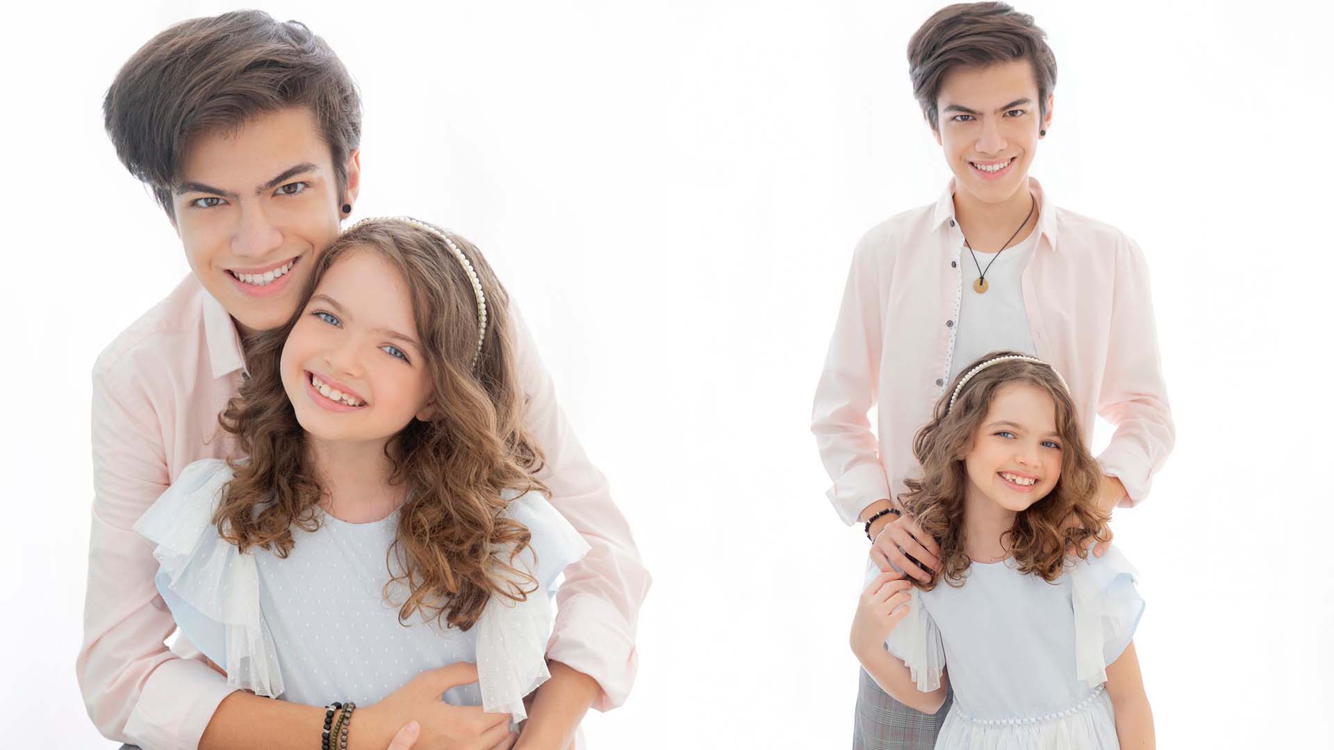 Davi Campolongo e Mari Campolongo celebram o sucesso na novela Poliana Moça