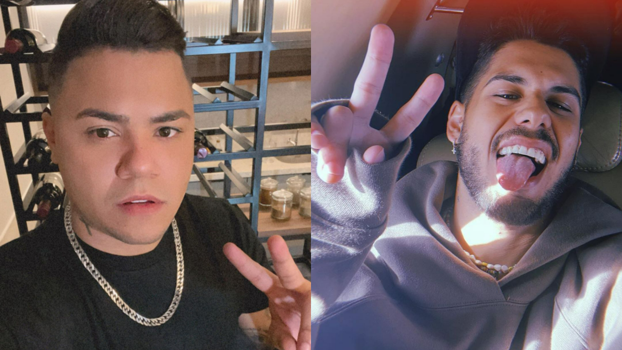 Felipe Araújo se diverte ao tentar reproduzir coreografias de canções de Zé Felipe: ”Me chama pra coreografo”