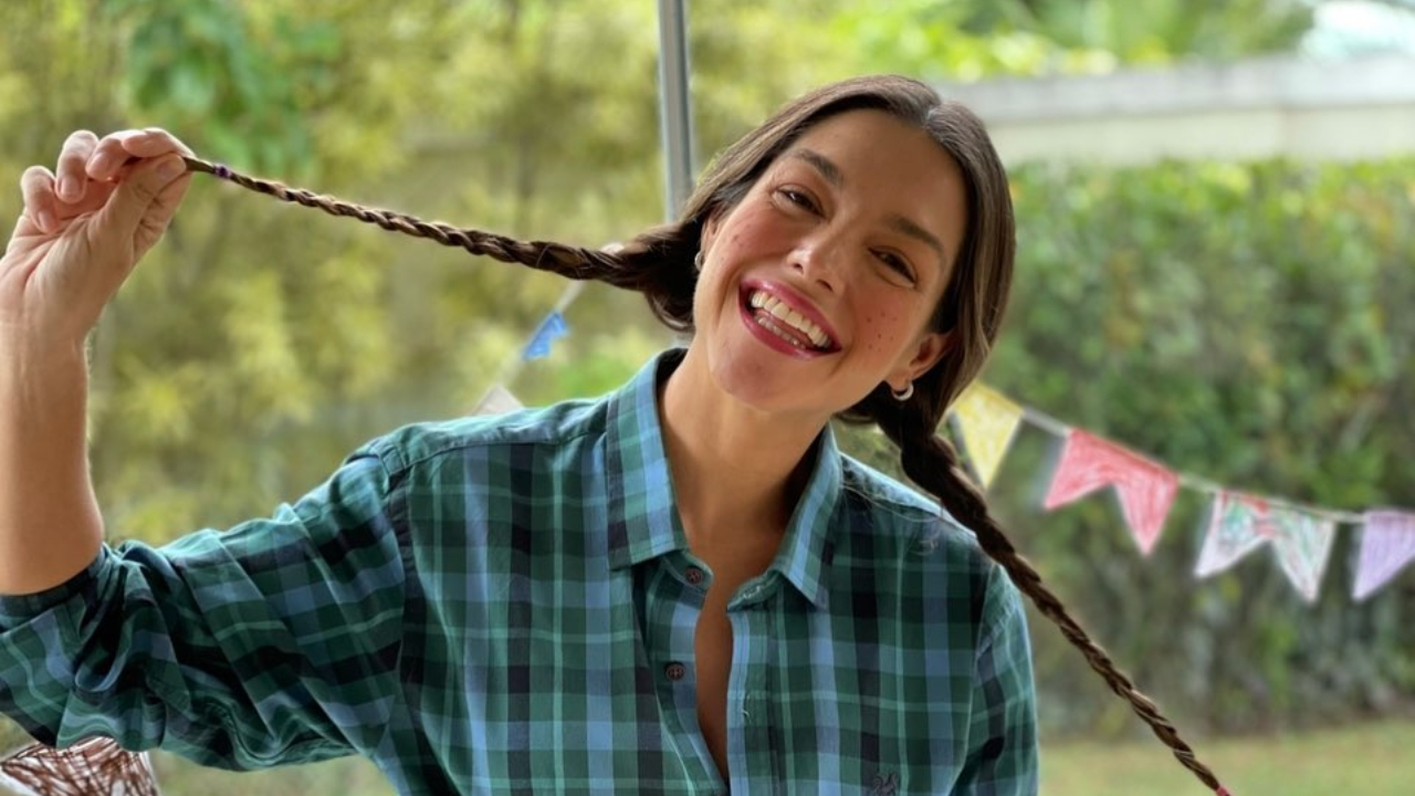 Thais Fersoza resgata fotos em clima de Festa Junina com a família