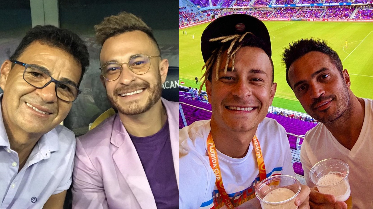 Fred presta homenagem no aniversário do pai e de Falcão: “Dois grandes reis da minha vida”