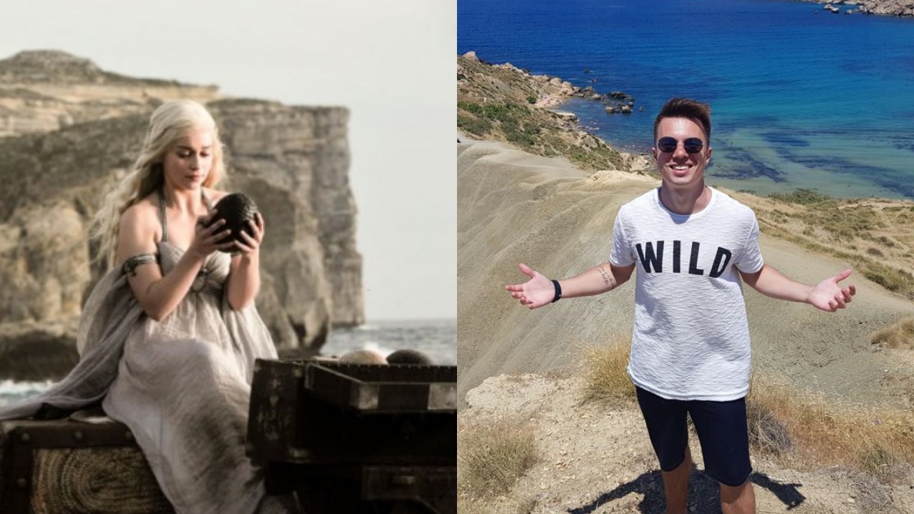 Cristiano Crix vai a Malta e conhece locações de Game of Trones: “Não dá pra esquecer”