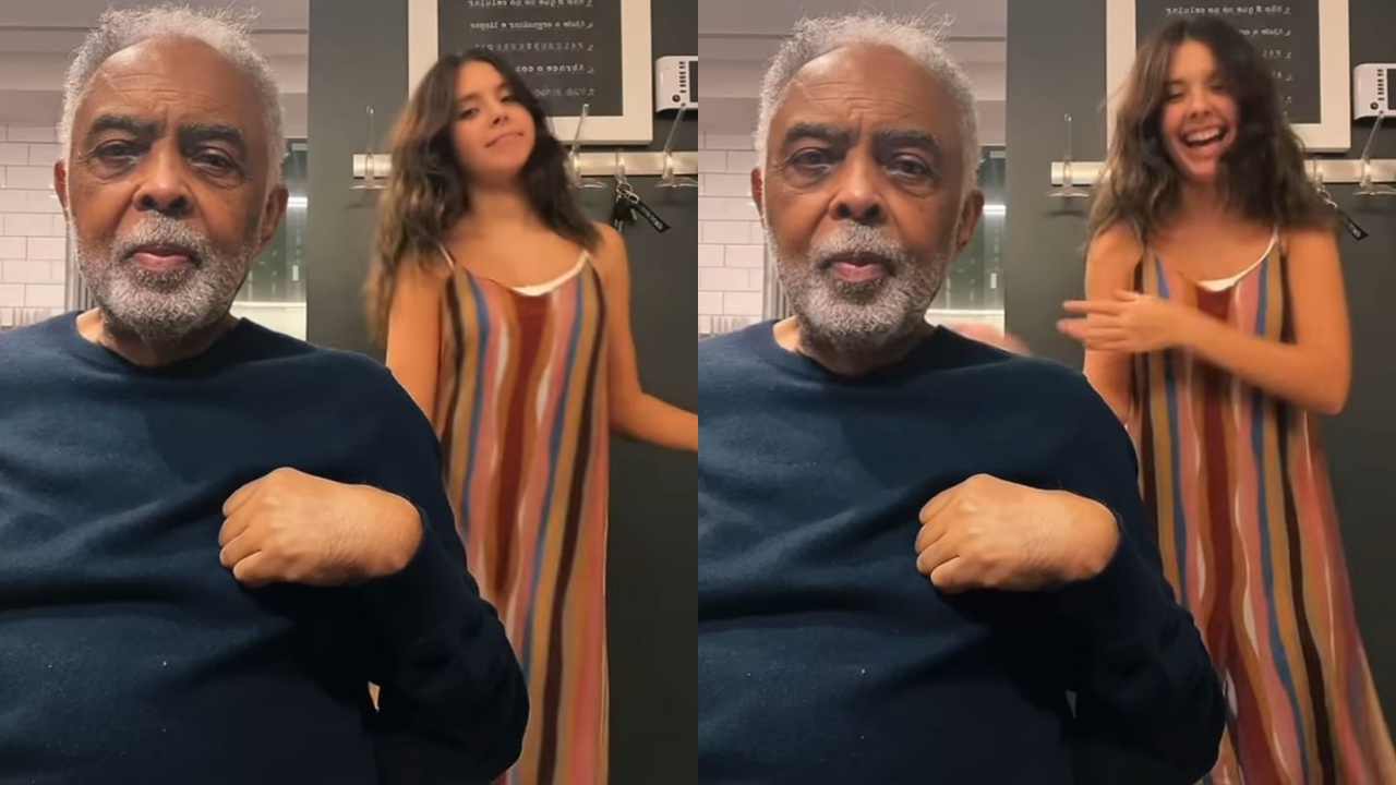 Gilberto Gil dança com a neta e encanta os fãs: “Fofo demais”