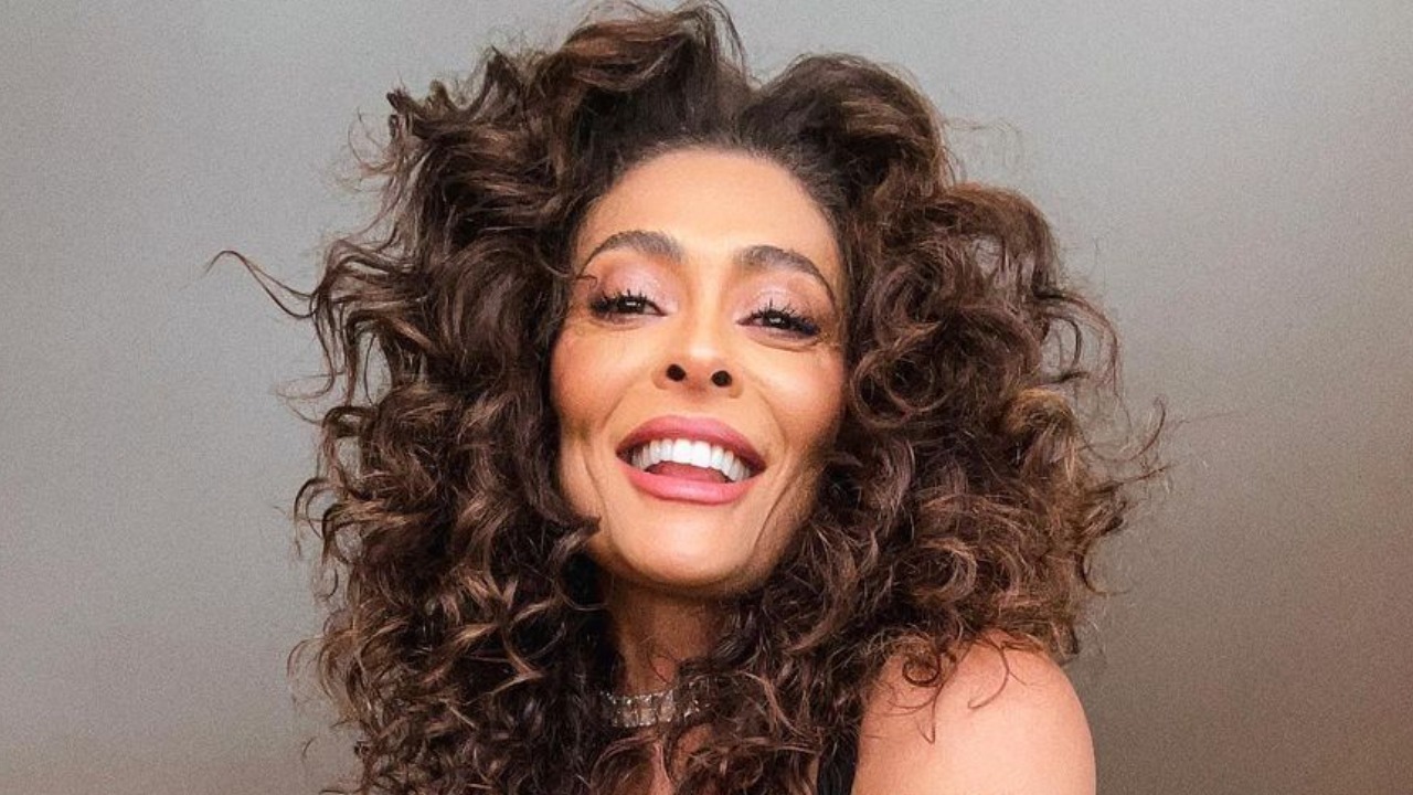 Juliana Paes aposta em look laranja recortado para o ‘Caldeirão’ e arranca elogios: ”Que mulher”