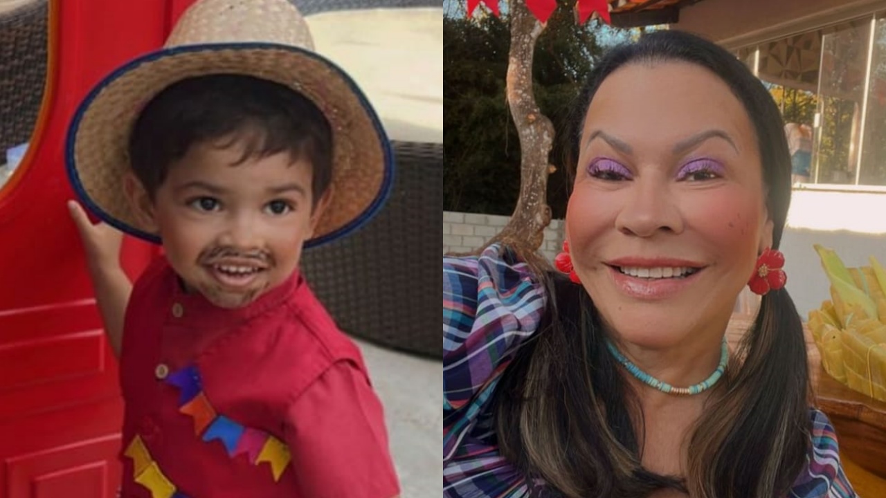 Leo, filho de Marília Mendonça, rouba a cena em ‘arraiá’ da avó