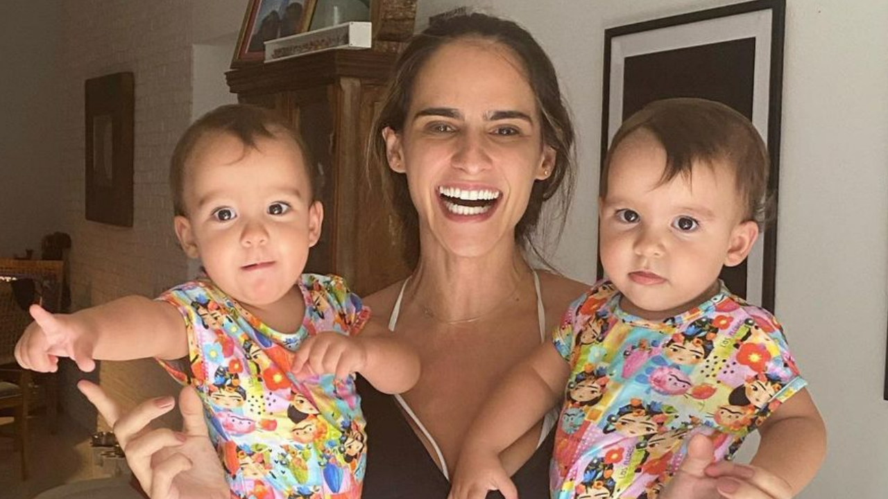 Marcella Fogaça recebe ‘ajuda’ das filhas durante trabalho em home office