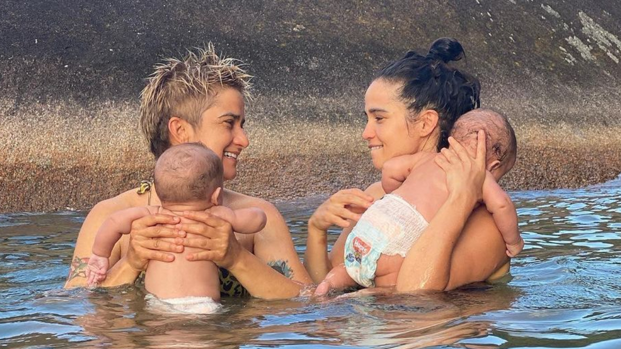 Nanda Costa e Lan Lanh celebram os 8 meses das filhas com festinha temática
