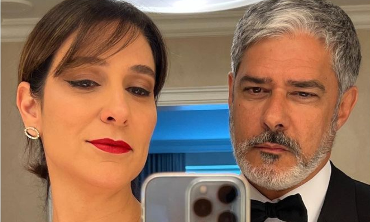 Natasha Dantas baba pelo marido, William Bonner: ”Essa visão logo pela manhã”