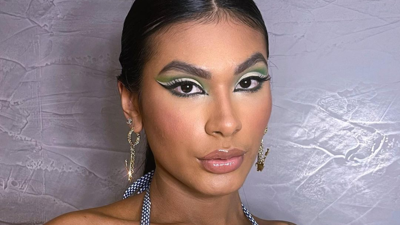 Prestes a casar na vida real, Pocah usa look de noiva ousado em Festa Junina