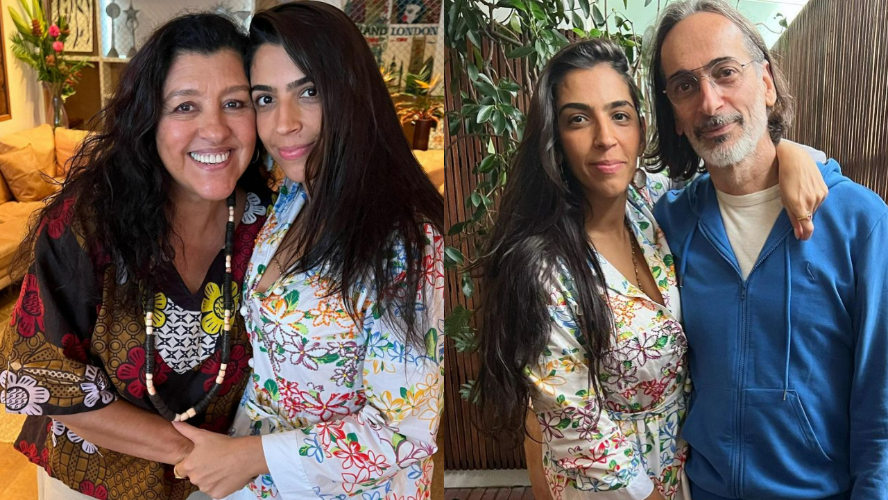 Benedita Zerbini surge em cliques raros ao lado dos pais Regina Casé e Luiz Zerbini