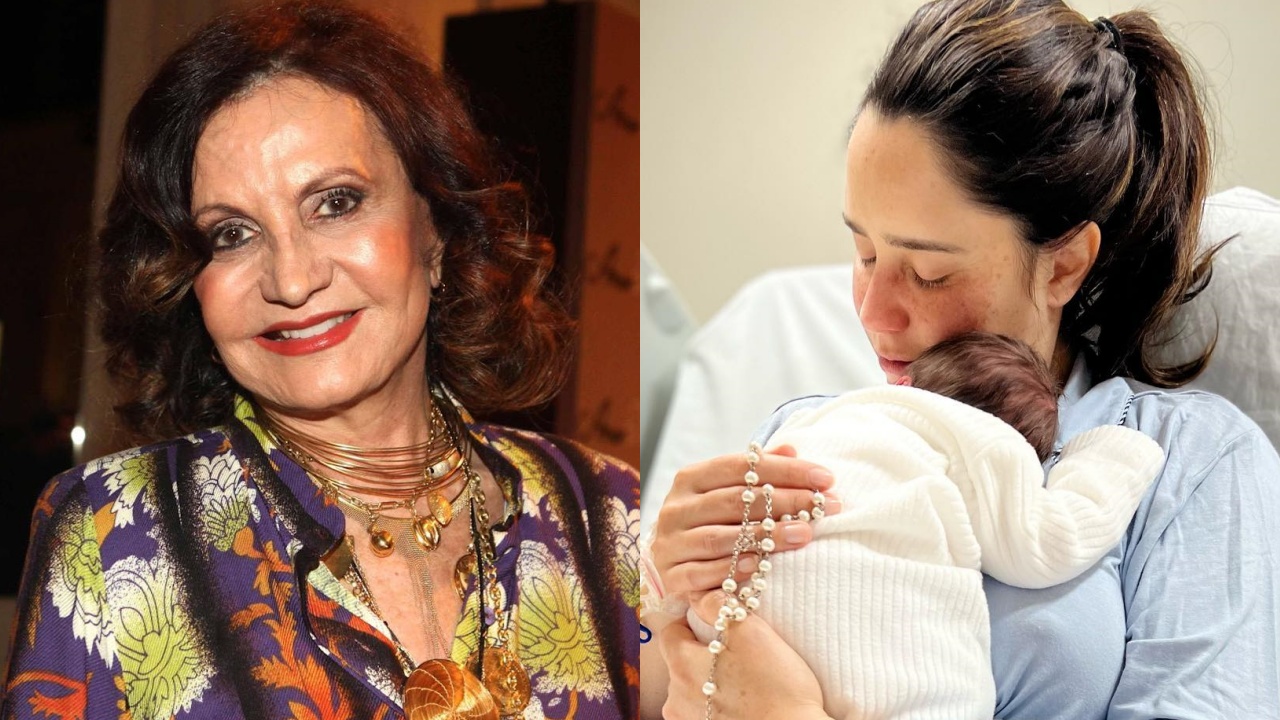 Avó de Fernanda Vasconcellos na ficção, Rosamaria Murtinho celebra nascimento do bisneto