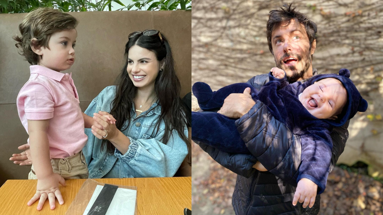 Sthefany Brito flagra seu filho brincando com o herdeiro de Kayky Brito e se derrete
