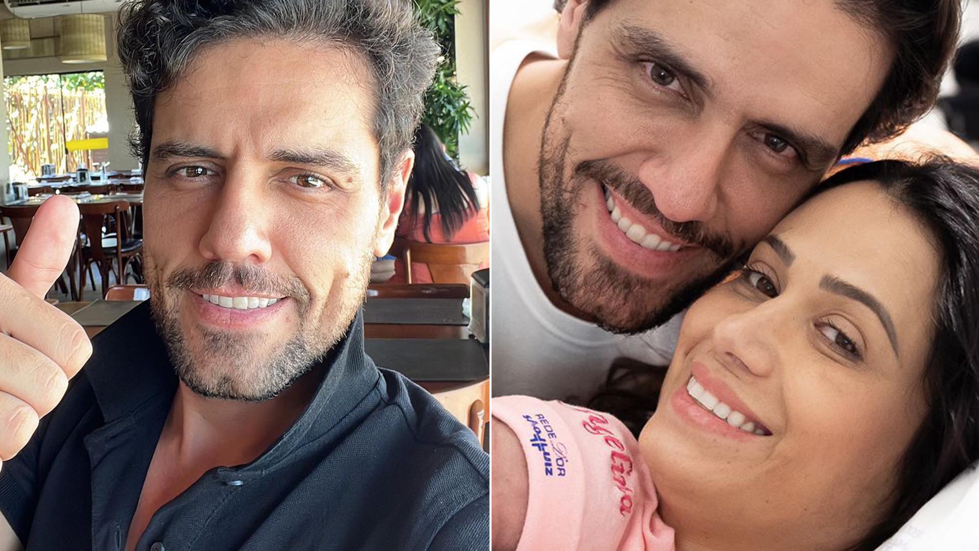 Thiago Arancam celebra o nascimento da filha, Angelina