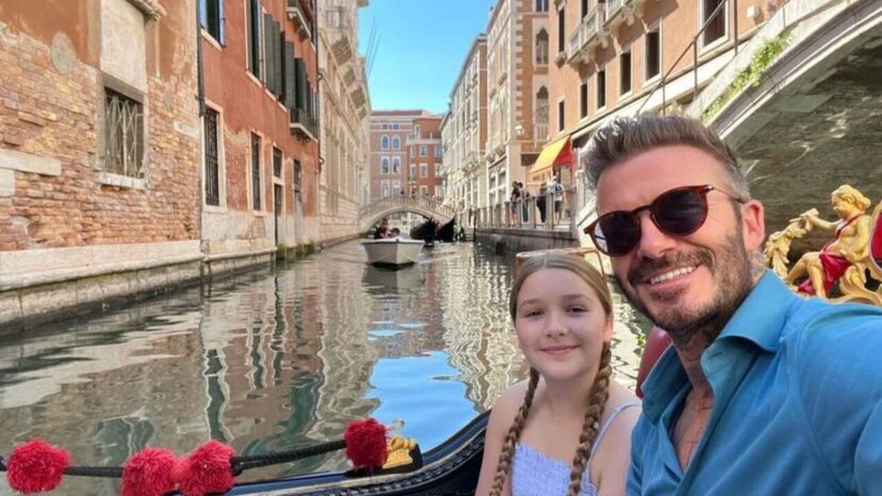 David Beckham aproveita viagem para a Itália com a filha Harper