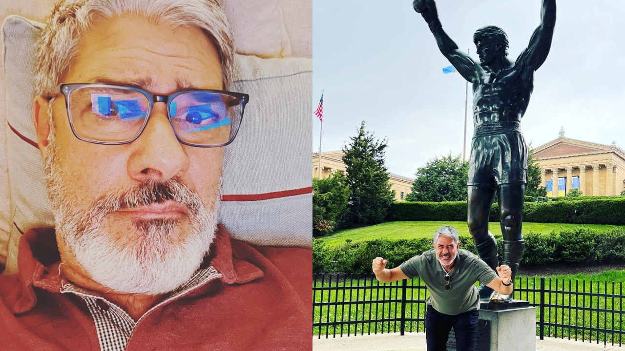 William Bonner recria cena famosa de ‘Rocky’ e diverte fãs: ”Cardio em dia”