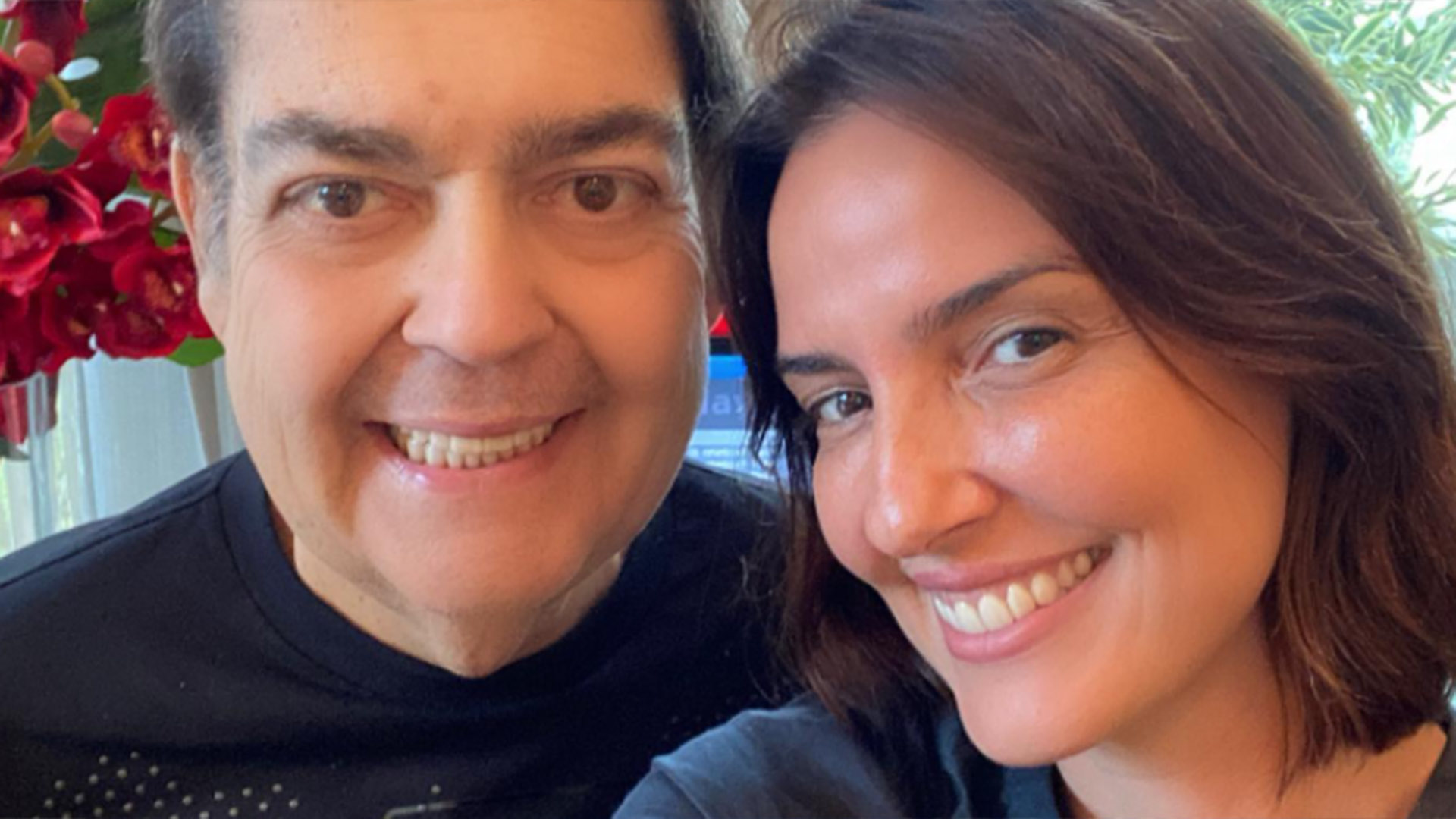 Filhos de Faustão e Luciana Cardoso surgem juntinhos em foto rara