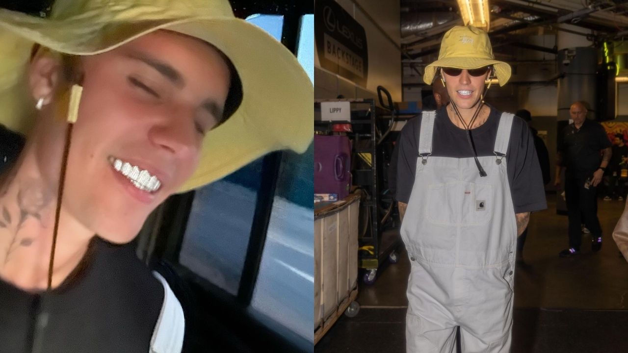 Justin Bieber surge com dentadura de diamantes avaliada em R$ 59 mil