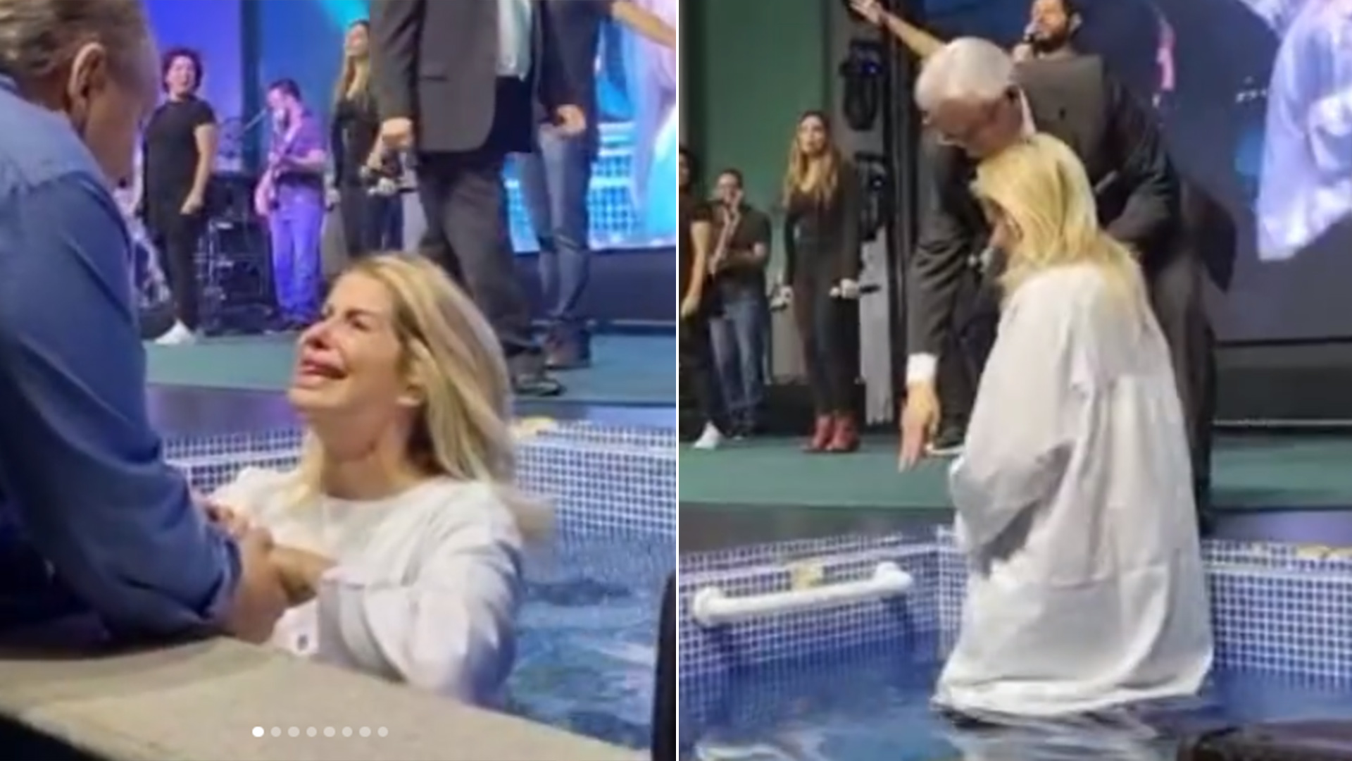 Karina Bacchi celebra seu batismo religioso: ‘Aleluia’
