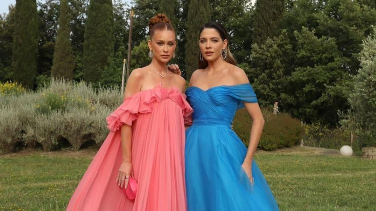 Marina Ruy Barbosa e Luma Costa esbanjam beleza e elegância ao serem clicadas juntas em casamento