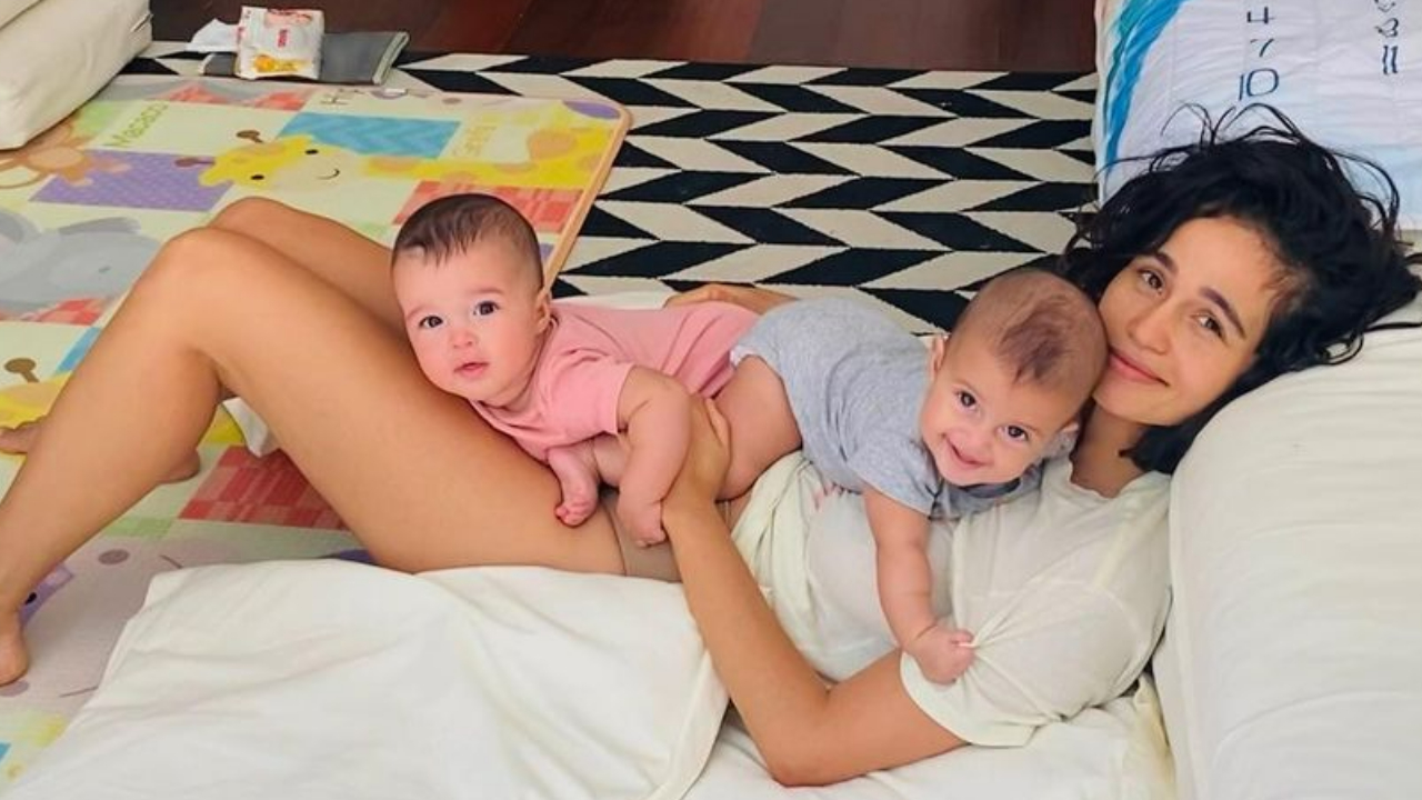 Nanda Costa se derrete ao flagrar momento fofo das filhas, Kim e Tiê: ”Não tenho nem legenda pra isso”