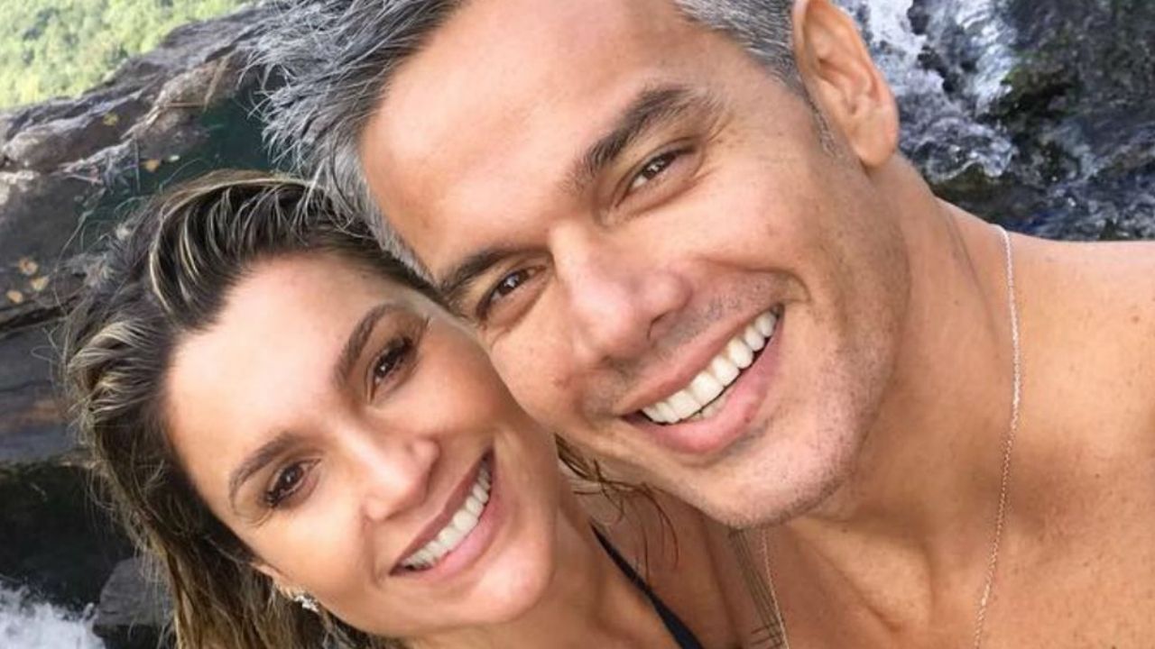 Otaviano Costa relembra passeios e se declara para Flávia Alessandra: “Obra de arte”