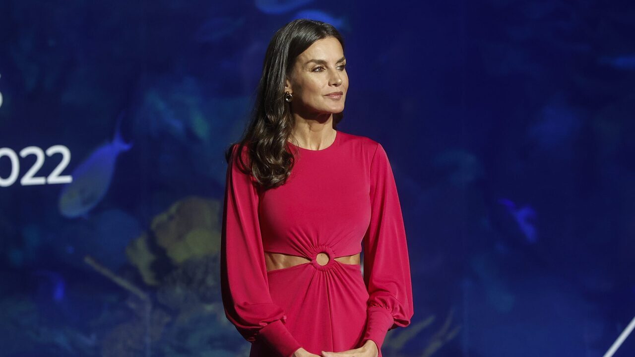Rainha Letizia da Espanha usa vestido que deixa barriga à mostra em evento