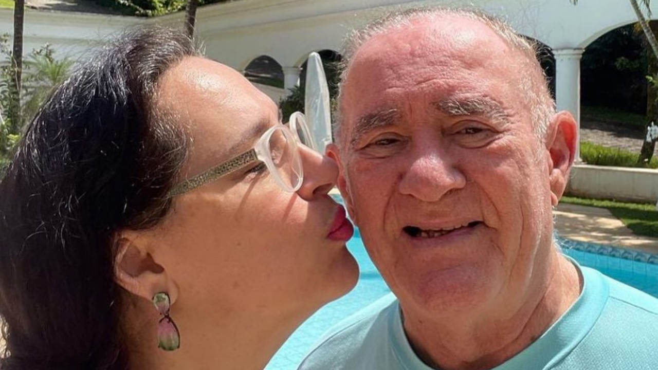 Renato Aragão surge em clima de romance ao lado da esposa, Lílian Taranto