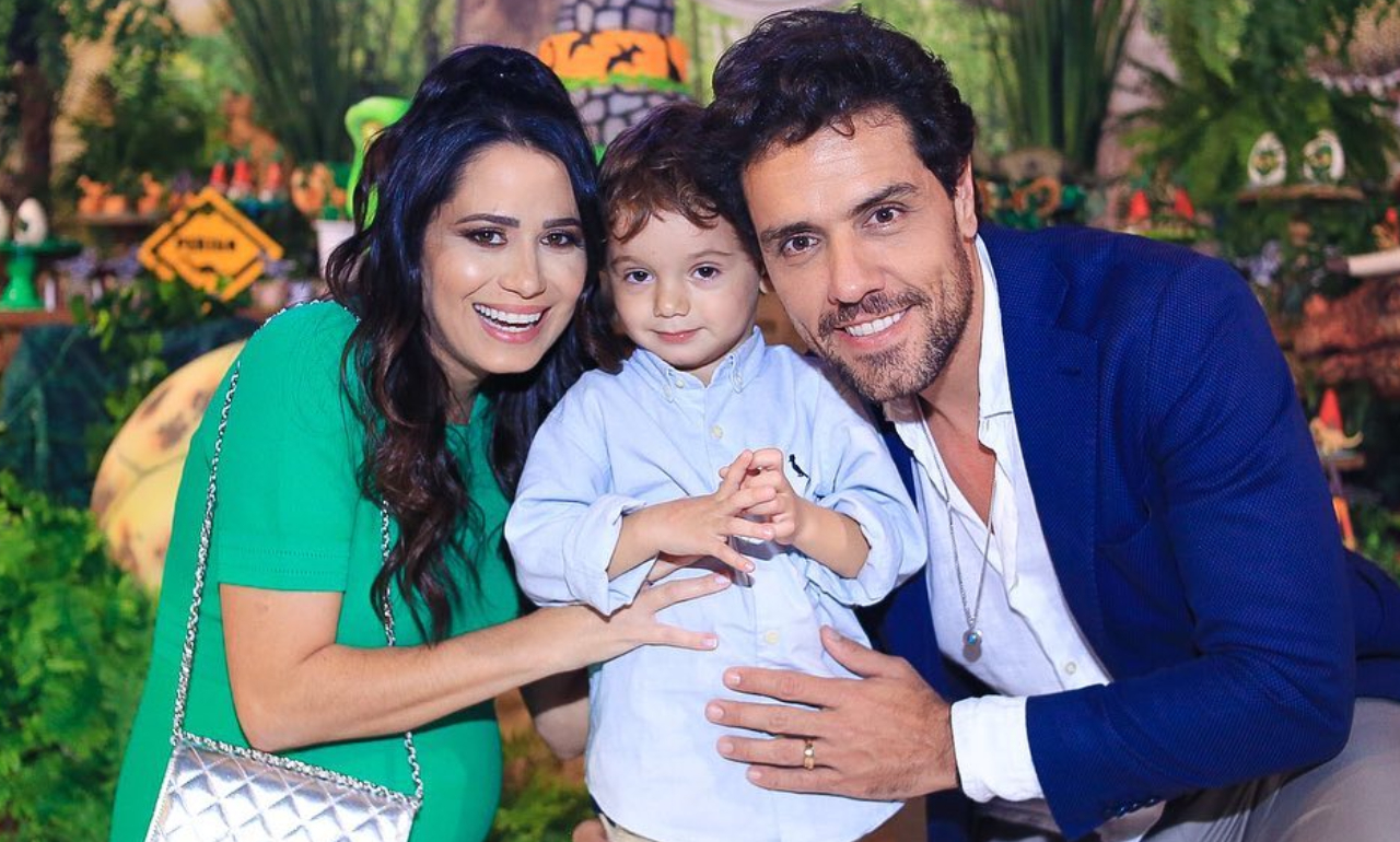 Thiago Arancam e Aline Frare comemoram o aniversário de três anos do filho