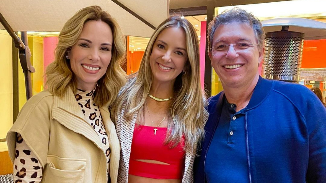 Ticiane Pinheiro exibe encontro especial com Ana Furtado e Boninho: ”Amei estar com vocês”