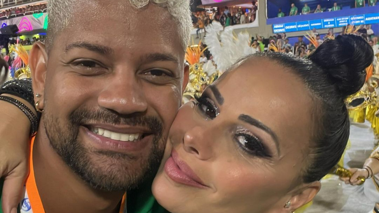 Viviane Araújo esbanja romance com Guilherme Militão durante desfile das campeãs de São Paulo: ”Muito amor”