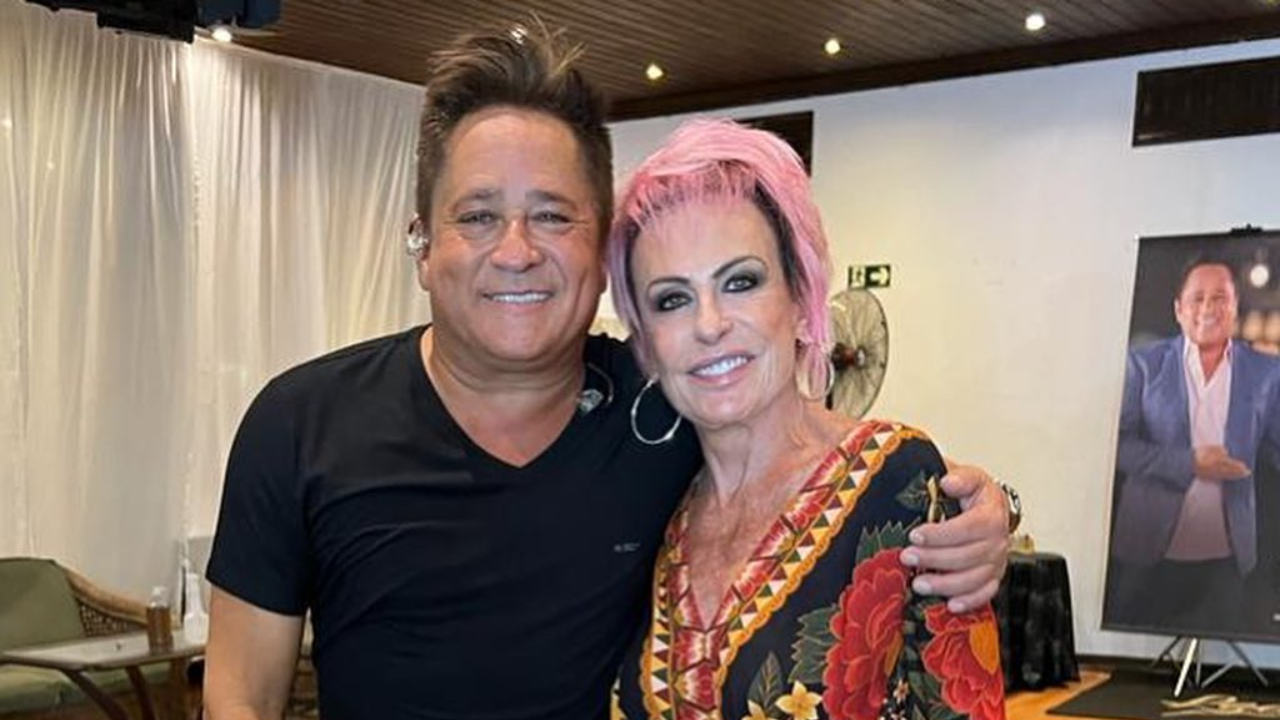 Ana Maria Braga prestigia Leonardo em show em São Paulo: ”Meu compadre”