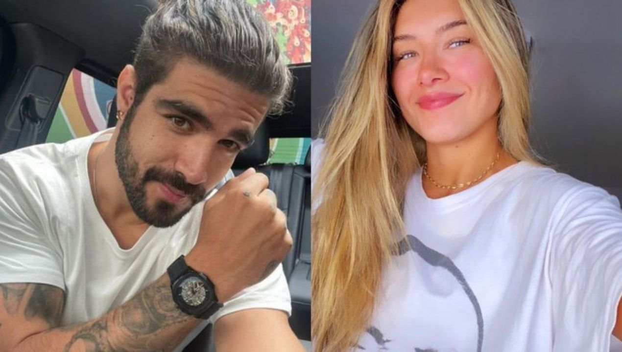 Caio Castro e Daiane de Paula trocam beijos no Lollapalooza e assumem namoro