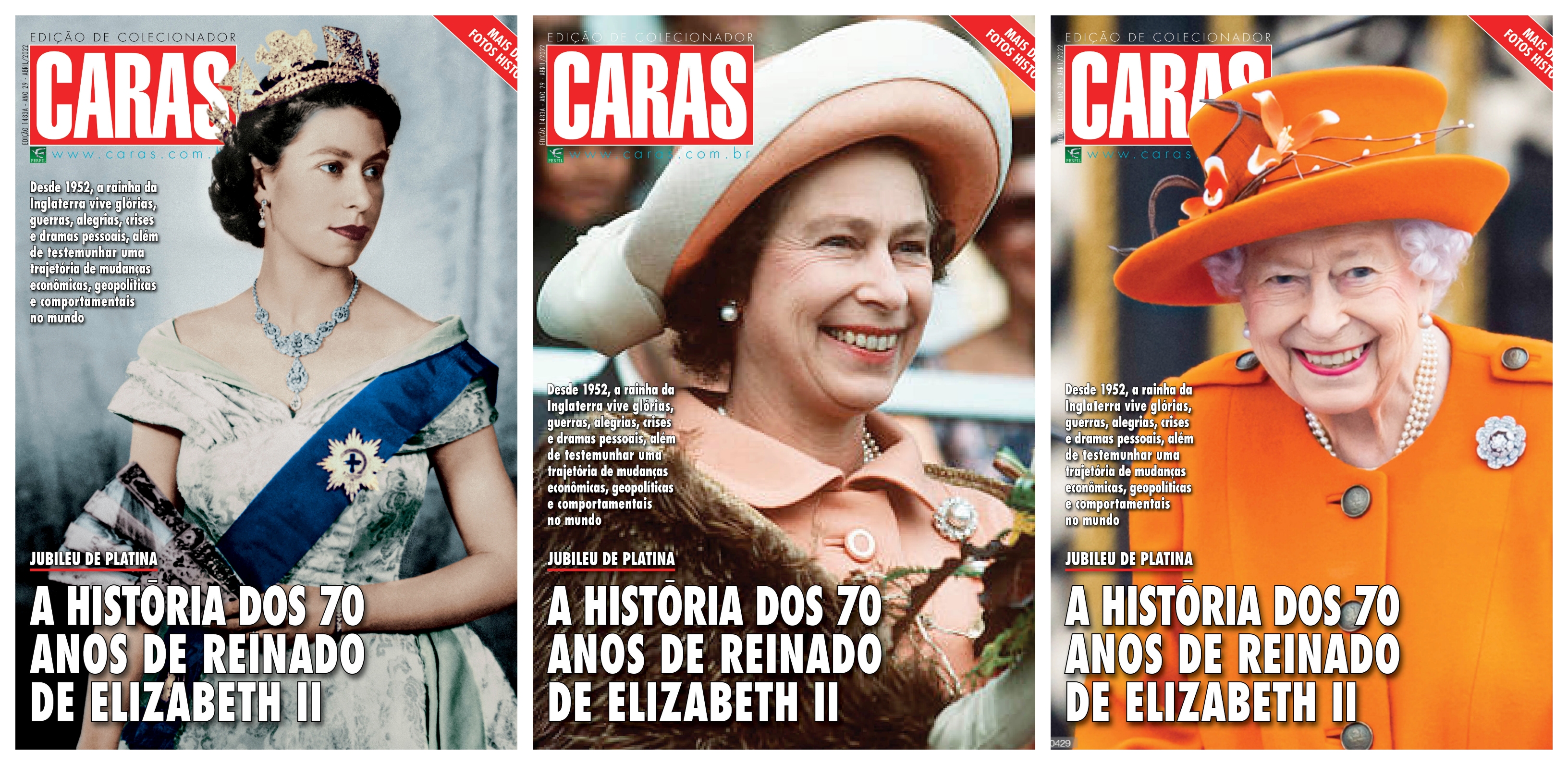 Enquete: Escolha a capa que mais representa o Jubileu de Platina da Rainha Elizabeth II