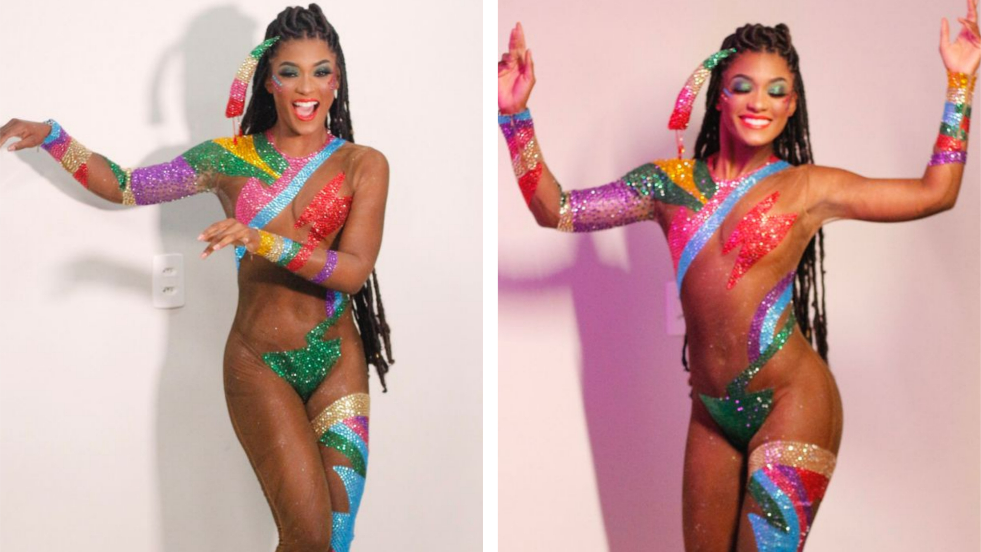 Nova Globeleza? Erika Januza homenageia a personagem em ensaio de rua da Viradouro
