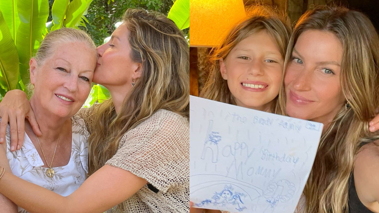 Gisele Bündchen comemora o Dia Internacional da Mulher com declaração para a mãe e a filha