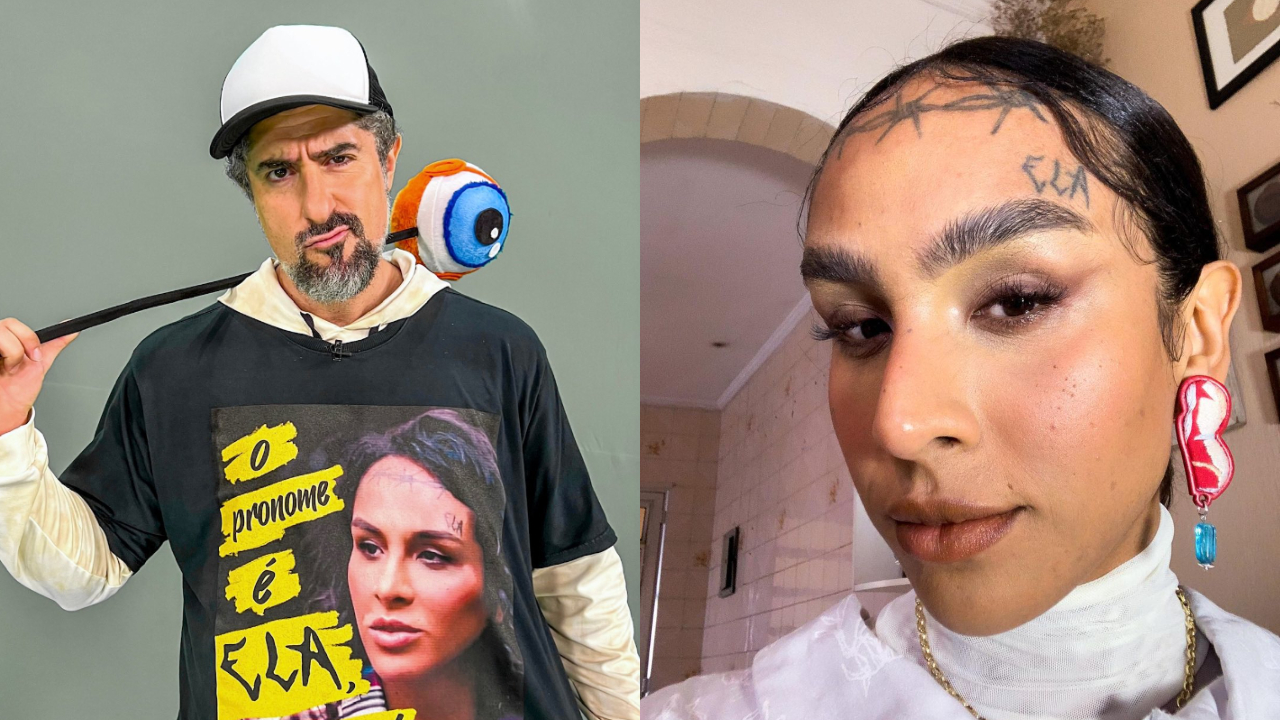 BBB 22: Marcos Mion usa camiseta reiterando pronome de Linn da Quebrada