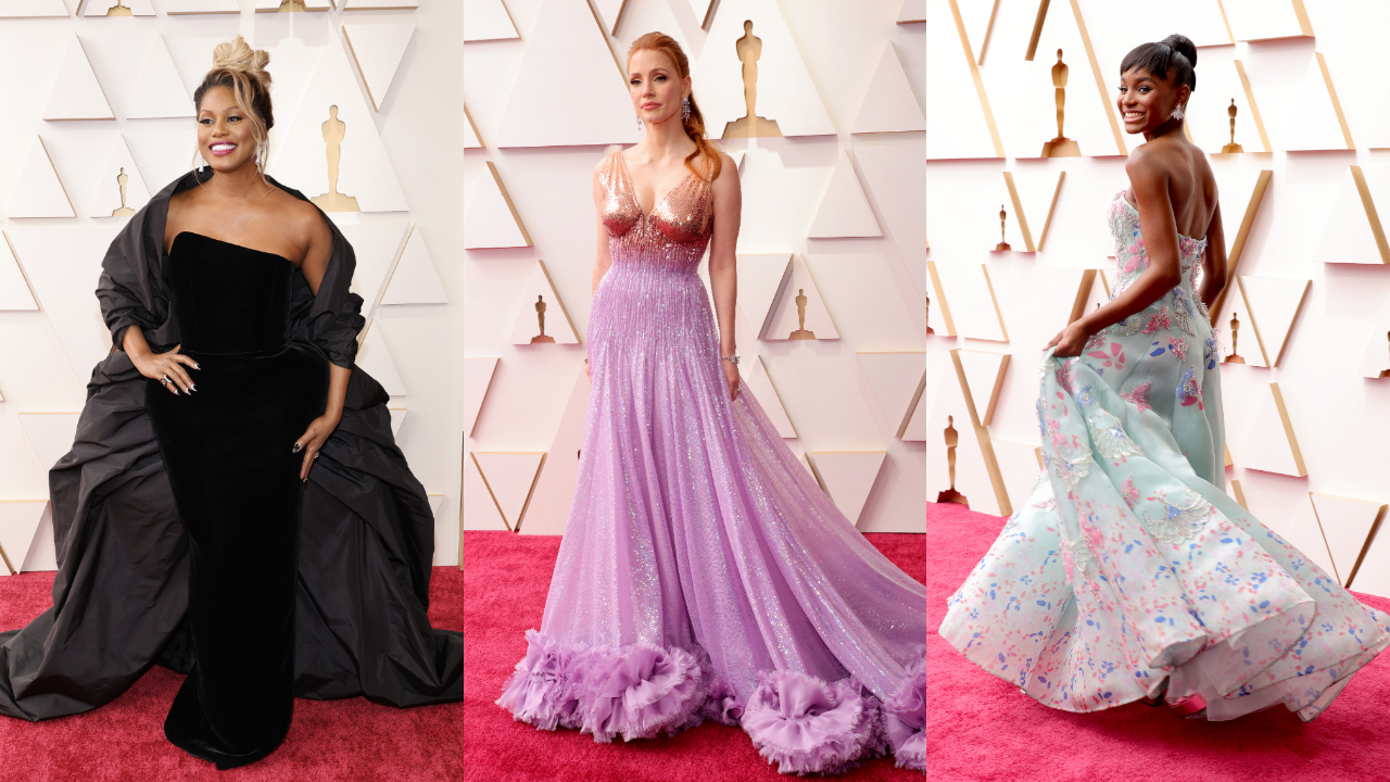 Estrelas do cinema criam cenário dos sonhos no tapete vermelho do Oscar 2022