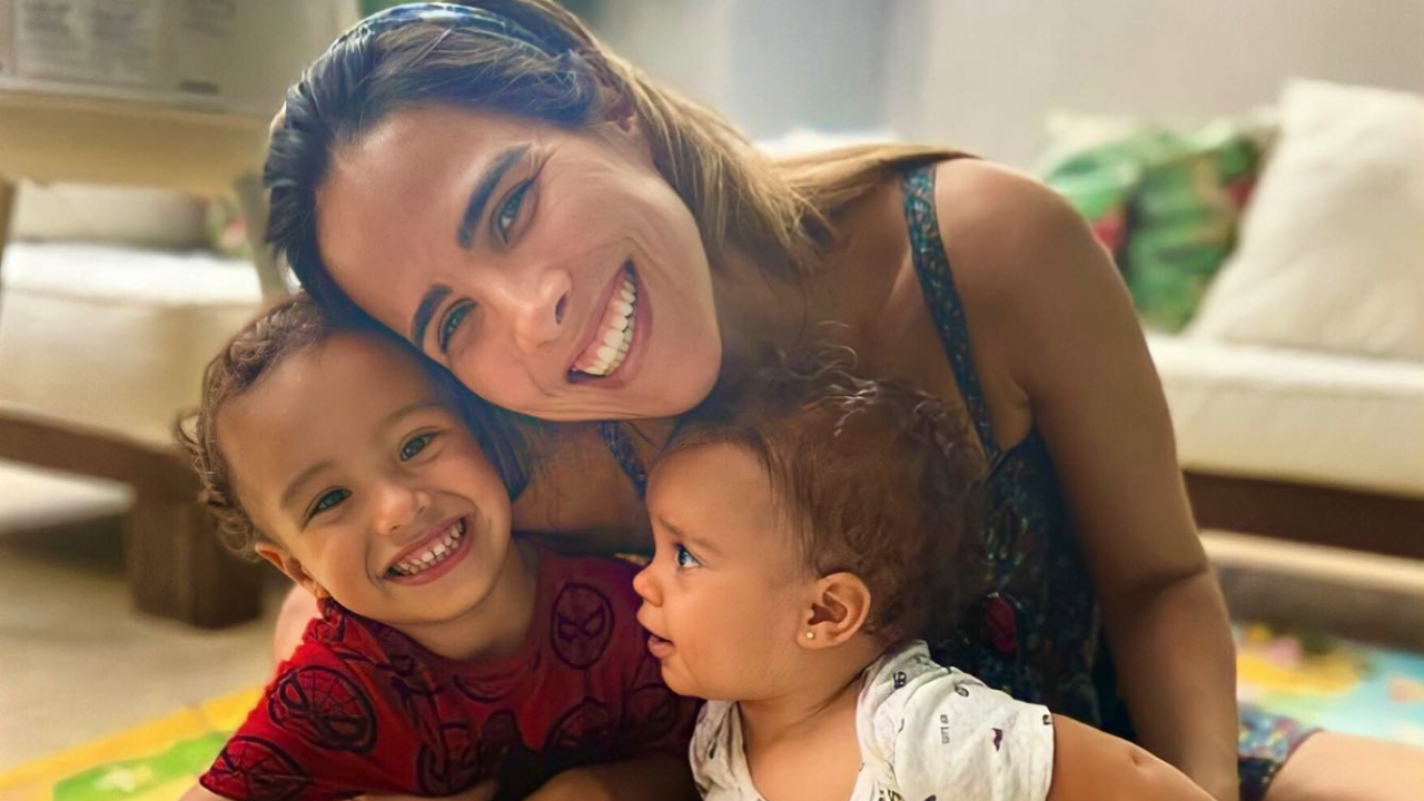 Wanessa Camargo curte o dia na companhia dos sobrinhos, Joaquim e Julia: ”Amor intenso”