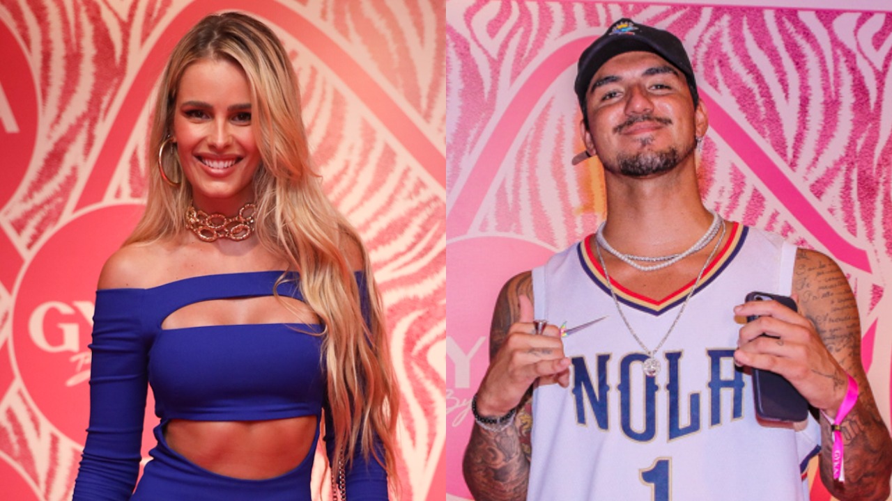 Yasmin Brunet e Gabriel Medina se encontram em evento pela primeira vez após separação
