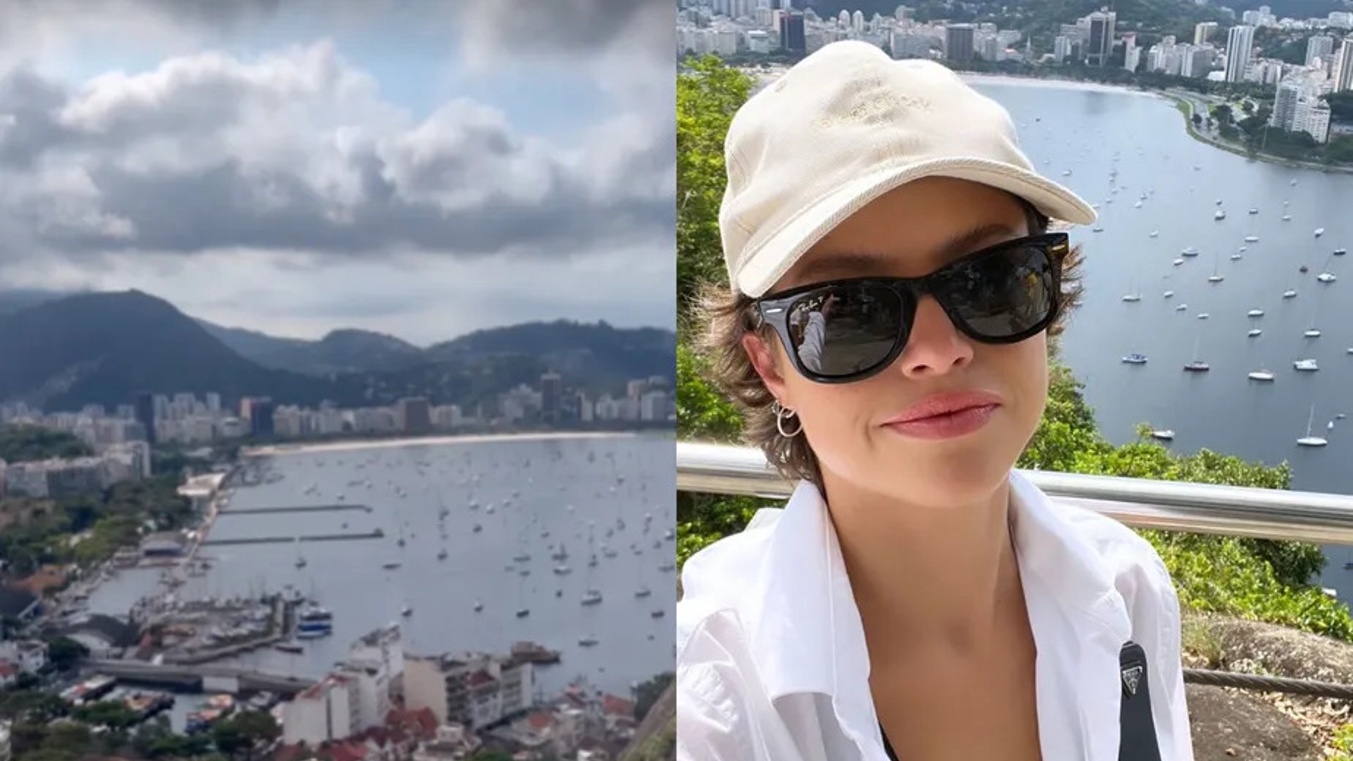 Agatha Moreira faz trilha e passeia no Bondinho do Pão de Açúcar