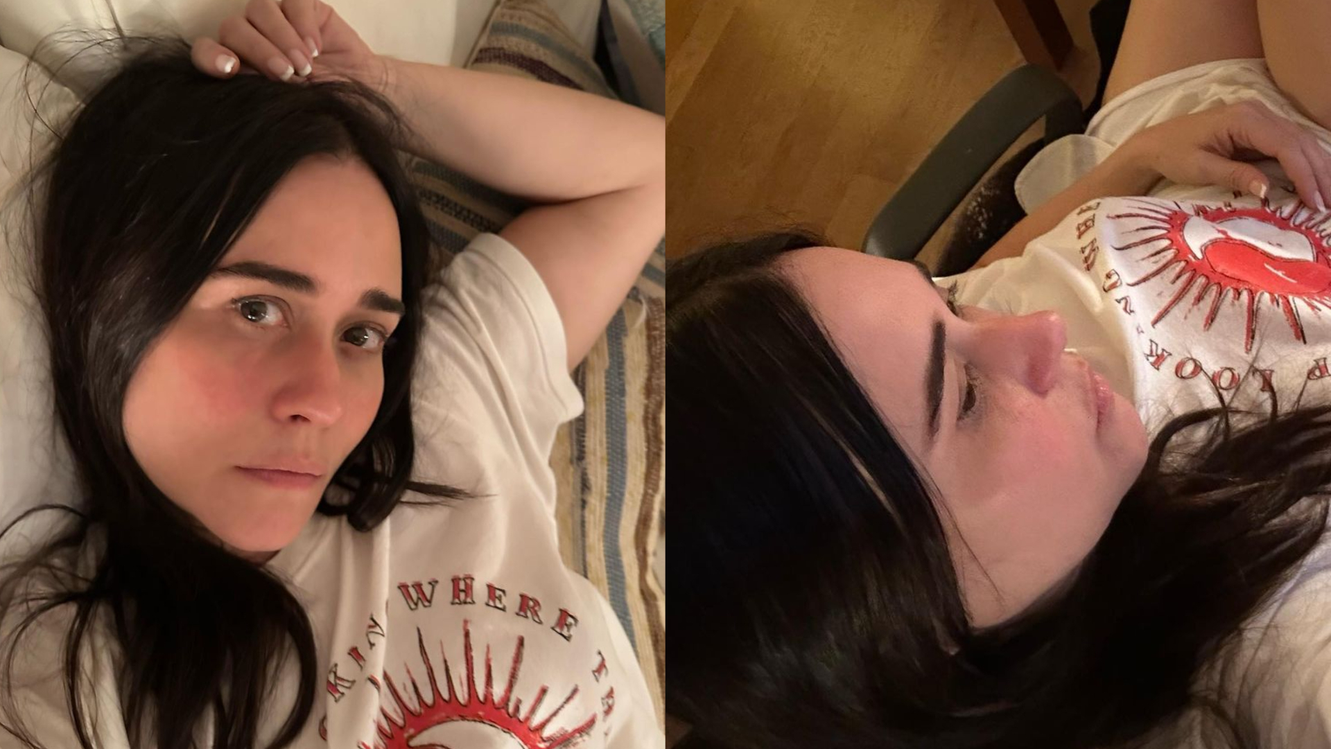 De camiseta, Alessandra Negrini exibe pernões e desabafa: ”Tirando foto só de raiva”