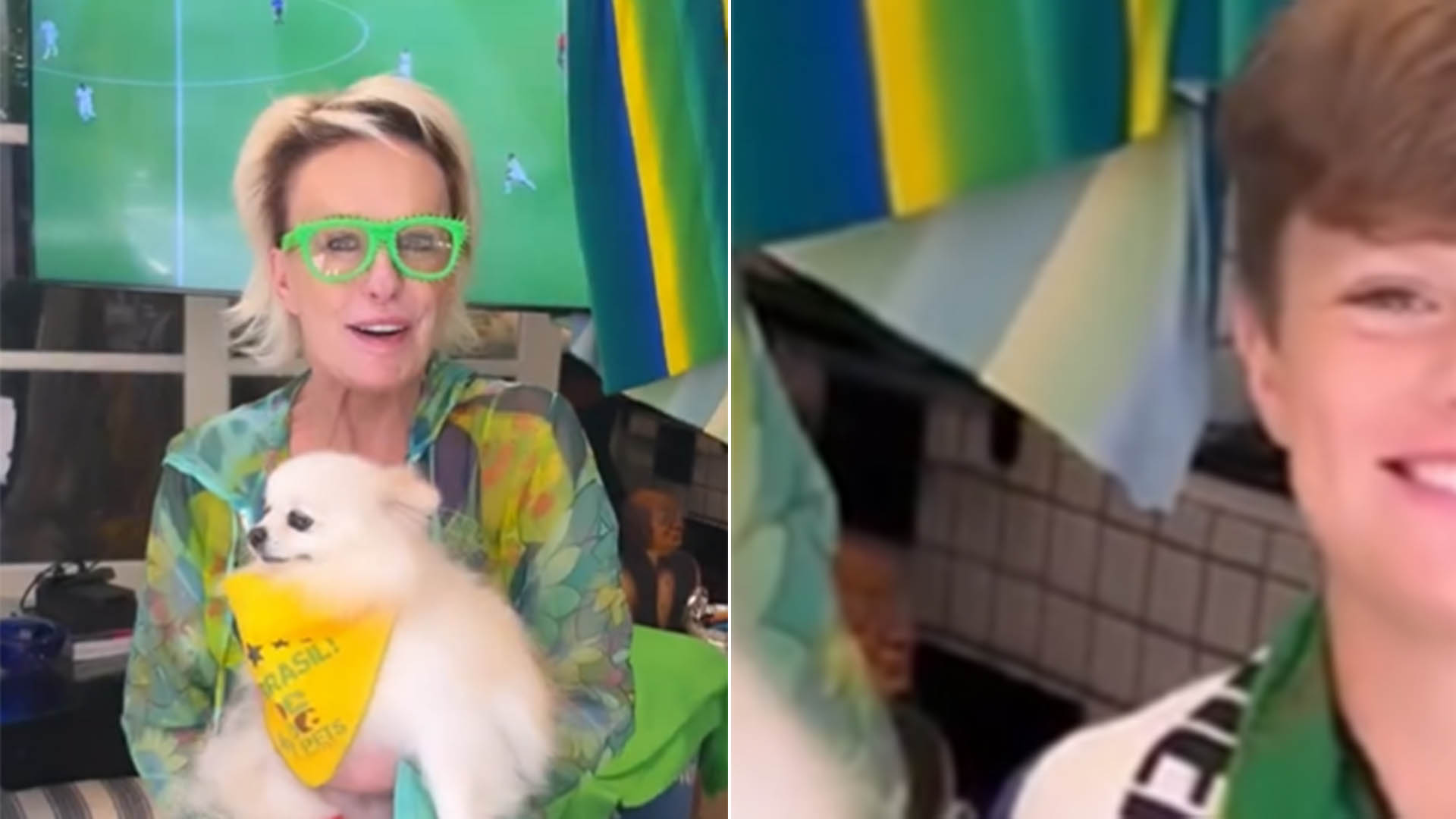 Neto de Ana Maria Braga aparece grandão em novo vídeo com a avó