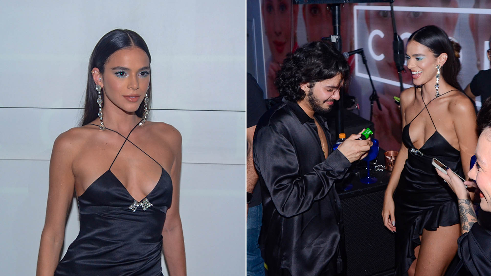 Bruna Marquezine curte noitada com companhia especial